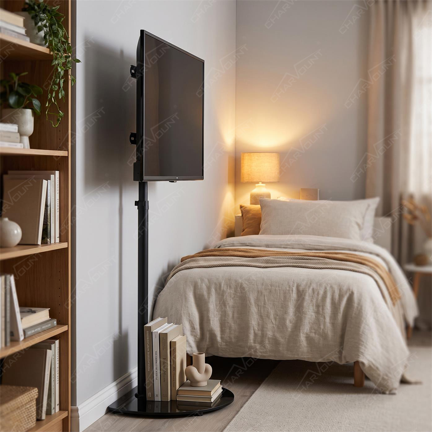 F236 Adjustable Freestanding TV Stand for 30–60 Inch TVs with Swivel Mount F236 Adjustable Freestanding TV Stand for 30–60 Inch TVs with Swivel Mount