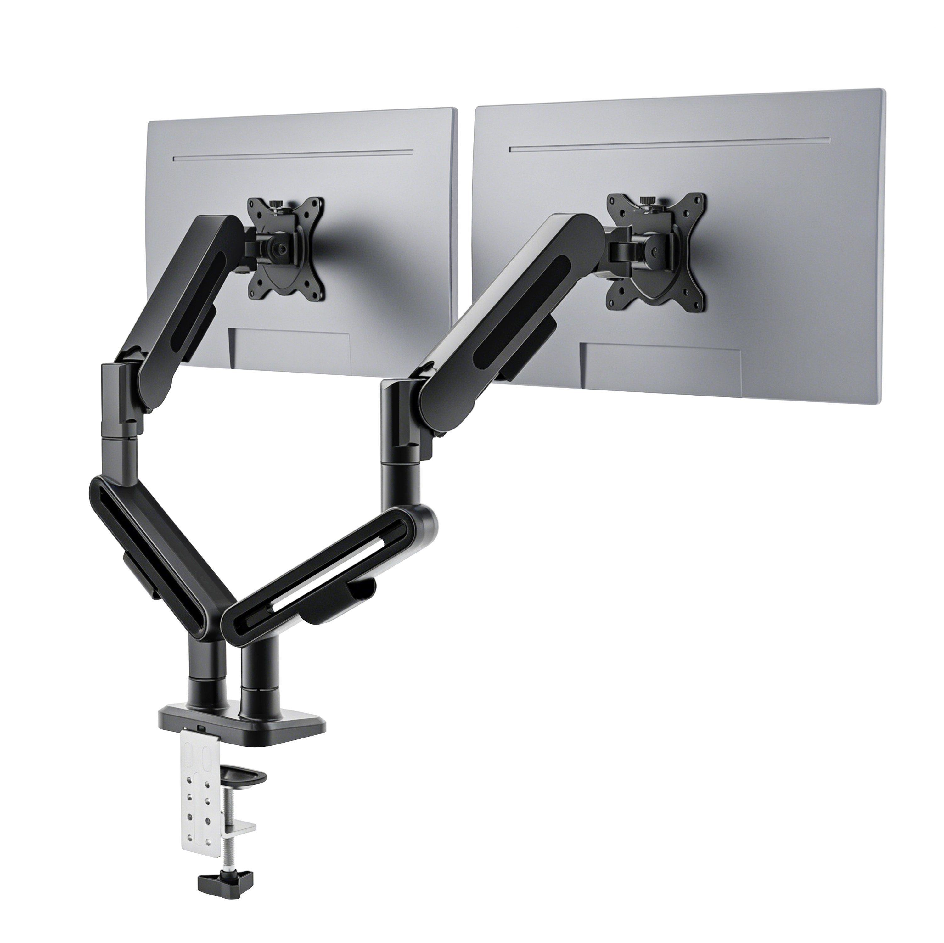 Gas Spring Dual Monitor Desk Mount for 13 to 40 Inch Screens