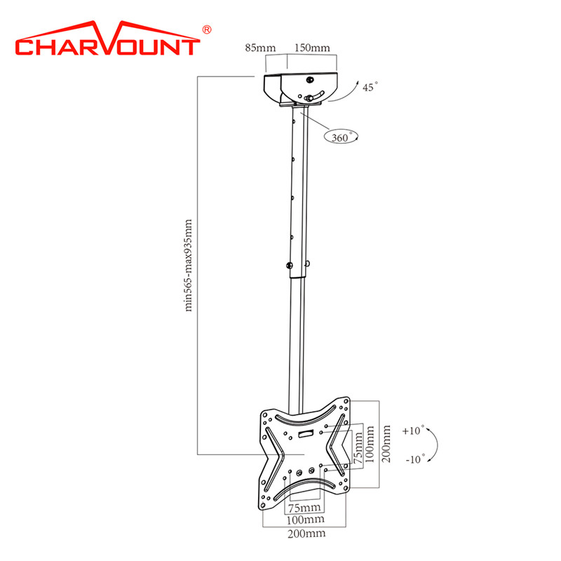 TV Wall Mount for Slanted Ceiling2