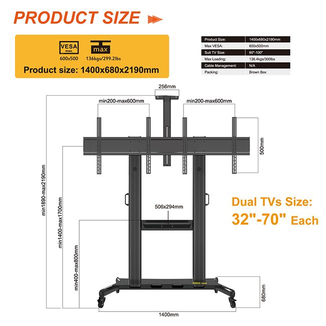 dual tv mount stand (3)