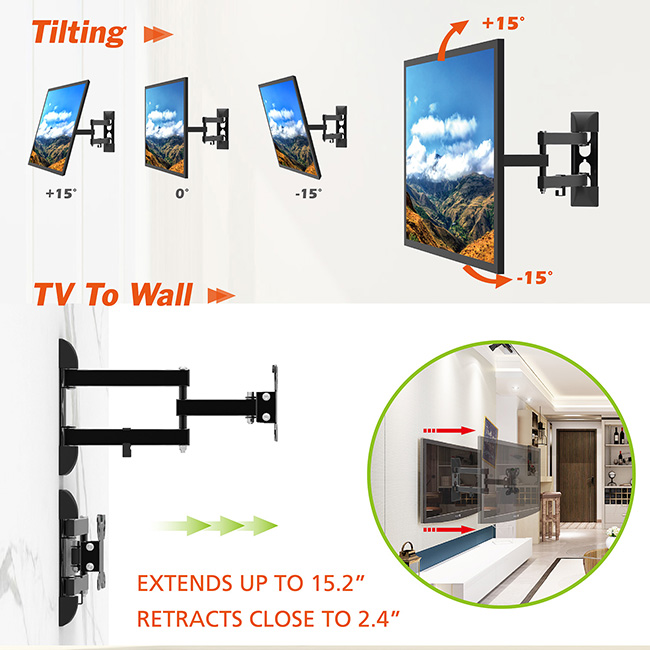 Single Stud TV Mount for Family