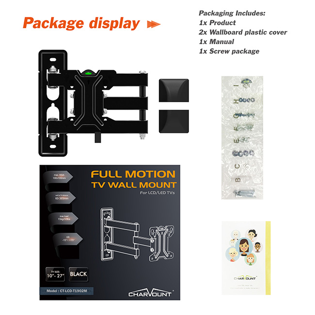 Single Stud TV Mount for Family